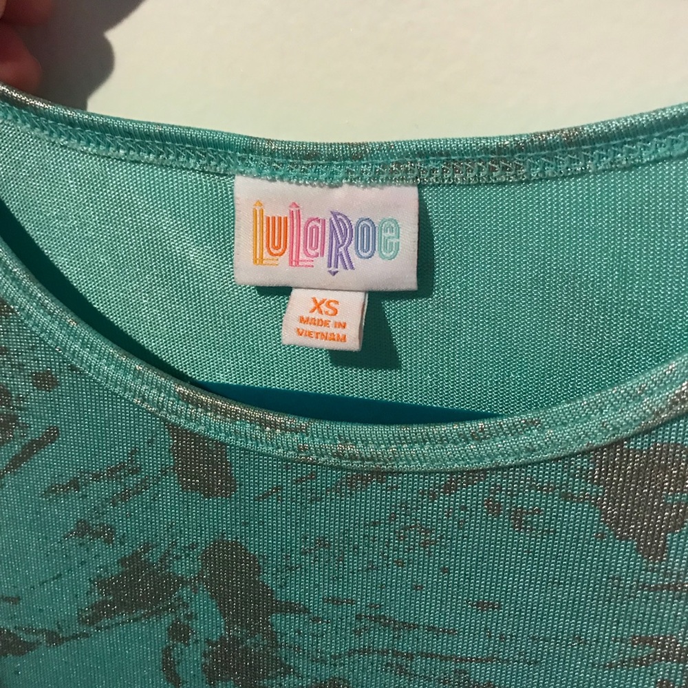 Metallic Mint Lularoe Irma XS